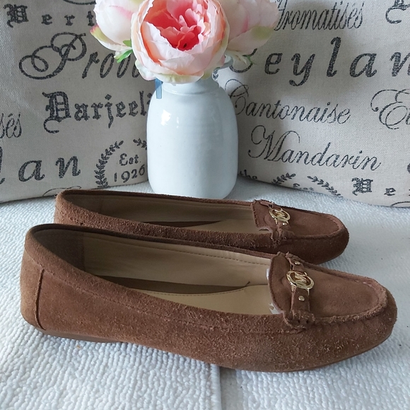 Michael Kors suede leather loafers flats brown - Picture 5 of 16